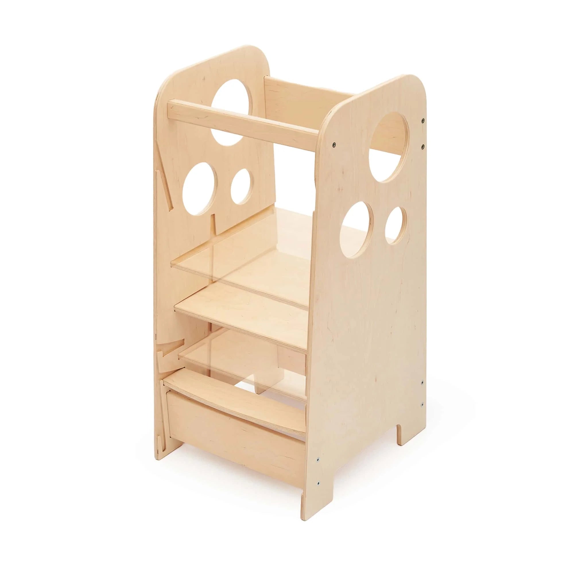 BusyKids - Tour Ajustable d'Apprentissage 3-en-1 - Bois Brut (non verni) - 18 à 24 mois  BusyKids BusyKids - Tour Ajustable d'Apprentissage 3-en-1 - Bois Brut (non verni) - 18 à 24 mois myplayground