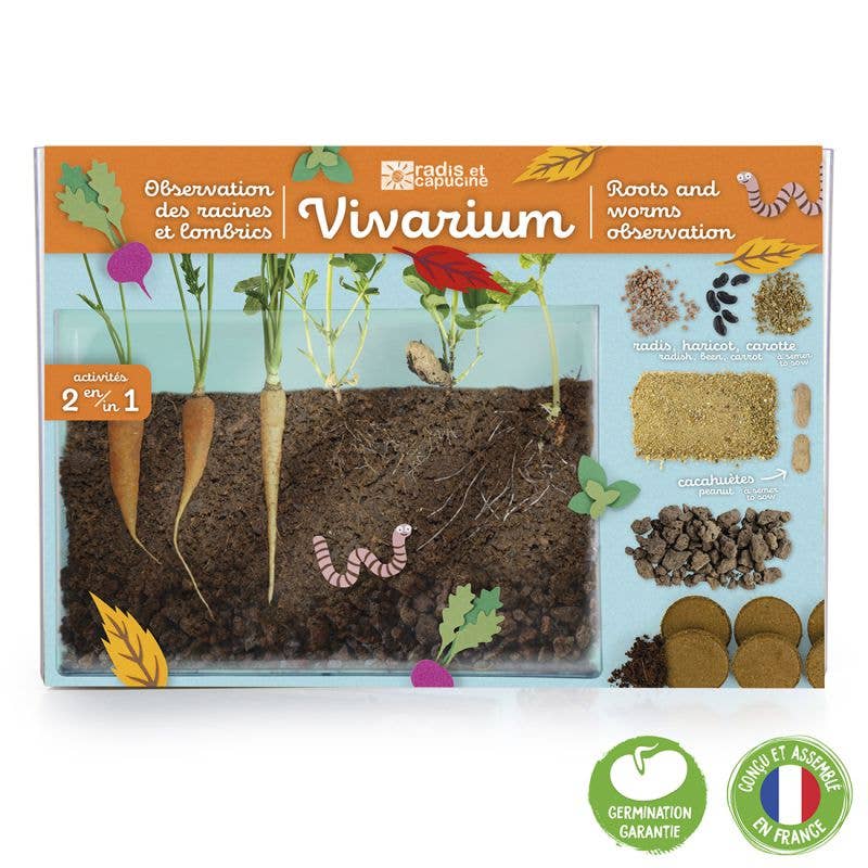 Vivarium Observation des racines - Kit créatif de jardinage Enfant  Radis Et Capucine Vivarium Observation des racines - Kit créatif de jardinage Enfant myplayground