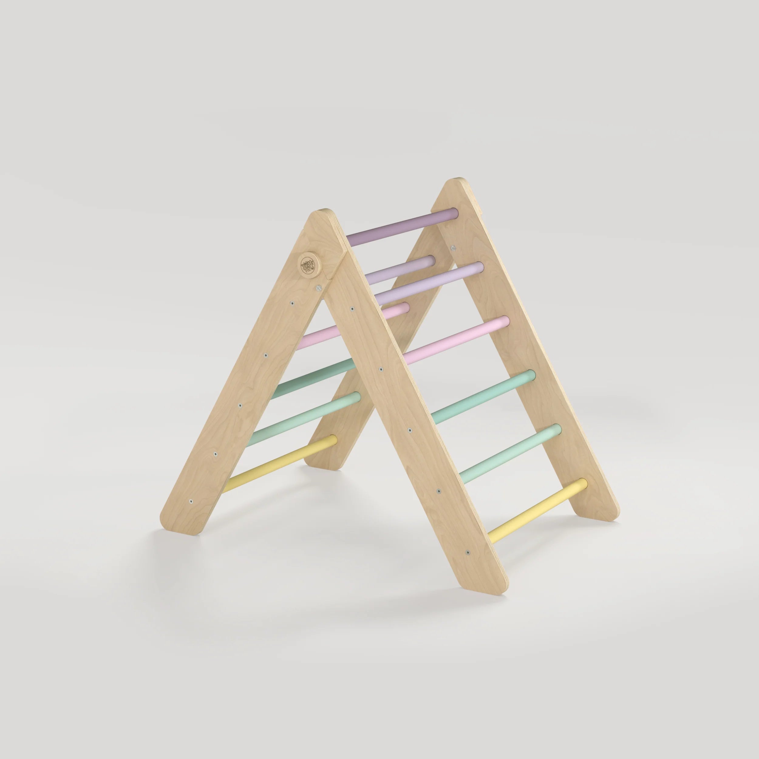 BusyKids - Triangle de Motricité Pikler Couleurs Pastel - Bois Natura - 12 à 18 mois  BusyKids BusyKids - Triangle de Motricité Pikler Couleurs Pastel - Bois Natura - 12 à 18 mois myplayground