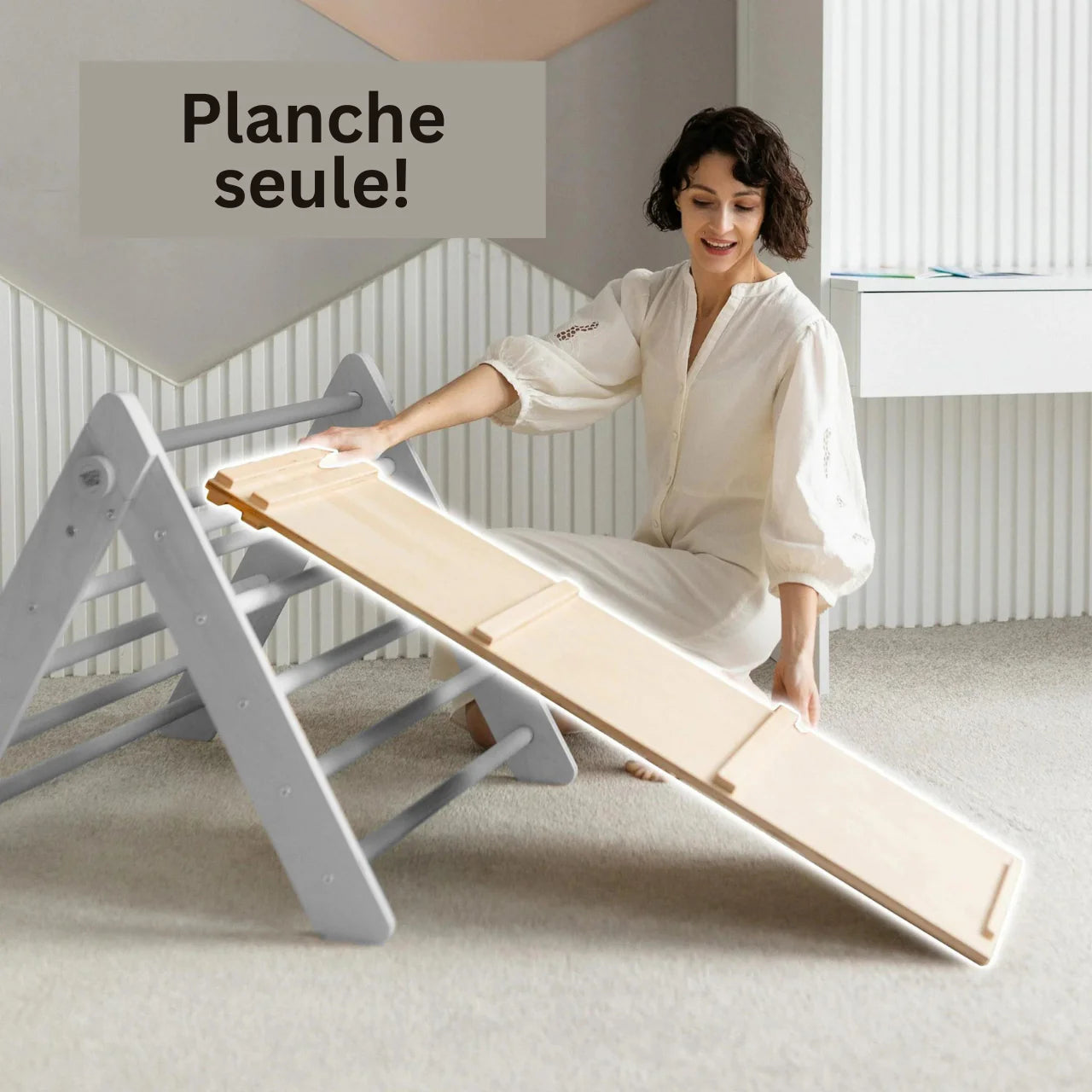 BusyKids - Grande Planche à Double Face - Bois Natura - 12 mois  BusyKids BusyKids - Grande Planche à Double Face - Bois Natura - 12 mois myplayground