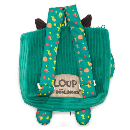 Sac à dos en velours côtelé Loup X Les Déglingos