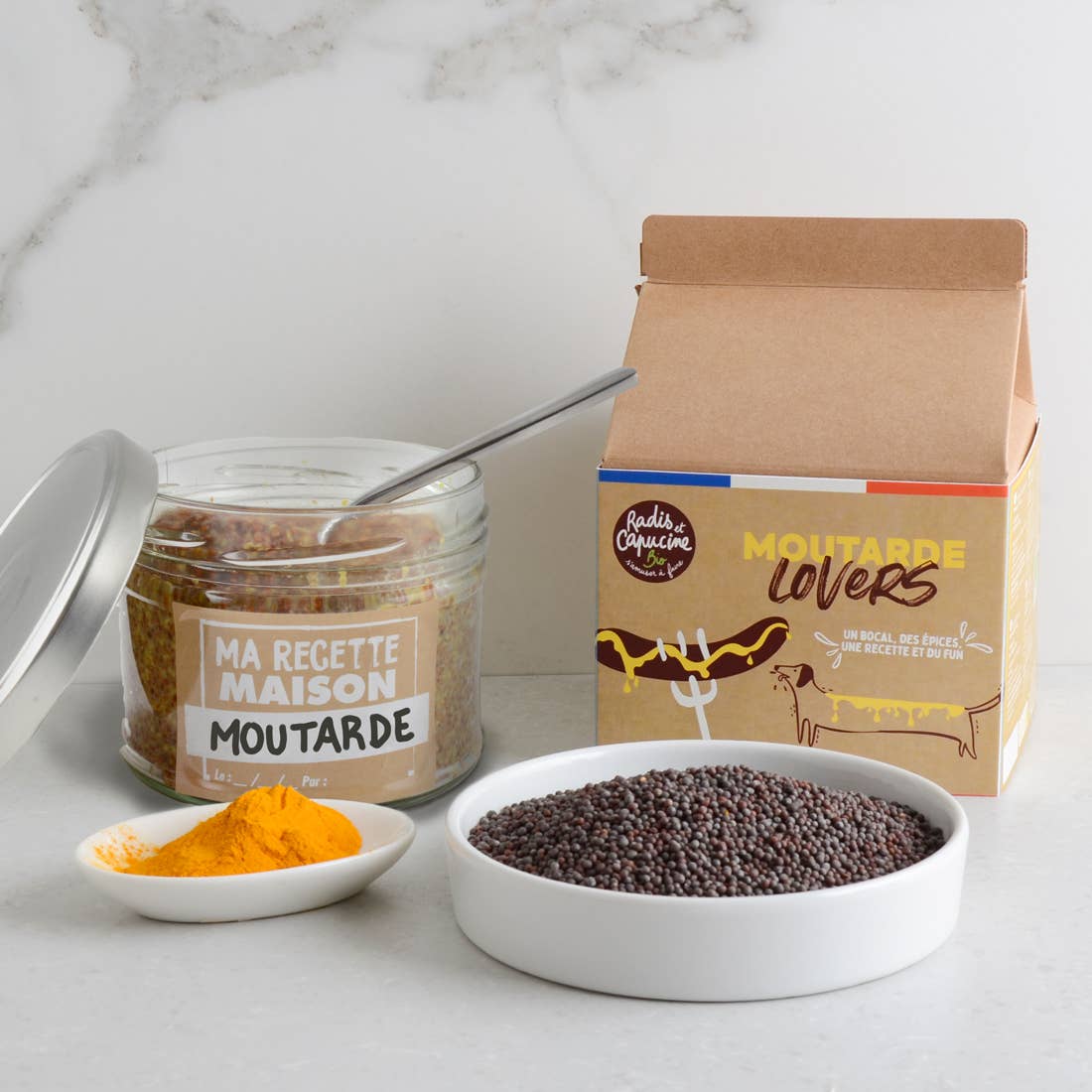 Kit Moutarde/Mustard Lovers Bio - Kit créatif de jardinage Enfant  Radis Et Capucine Kit Moutarde/Mustard Lovers Bio - Kit créatif de jardinage Enfant myplayground