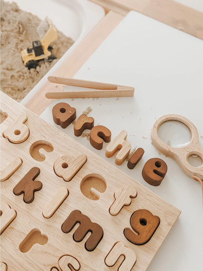 Puzzle de lettres minuscules naturelles
