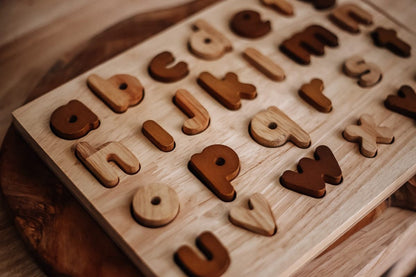Puzzle de lettres minuscules naturelles