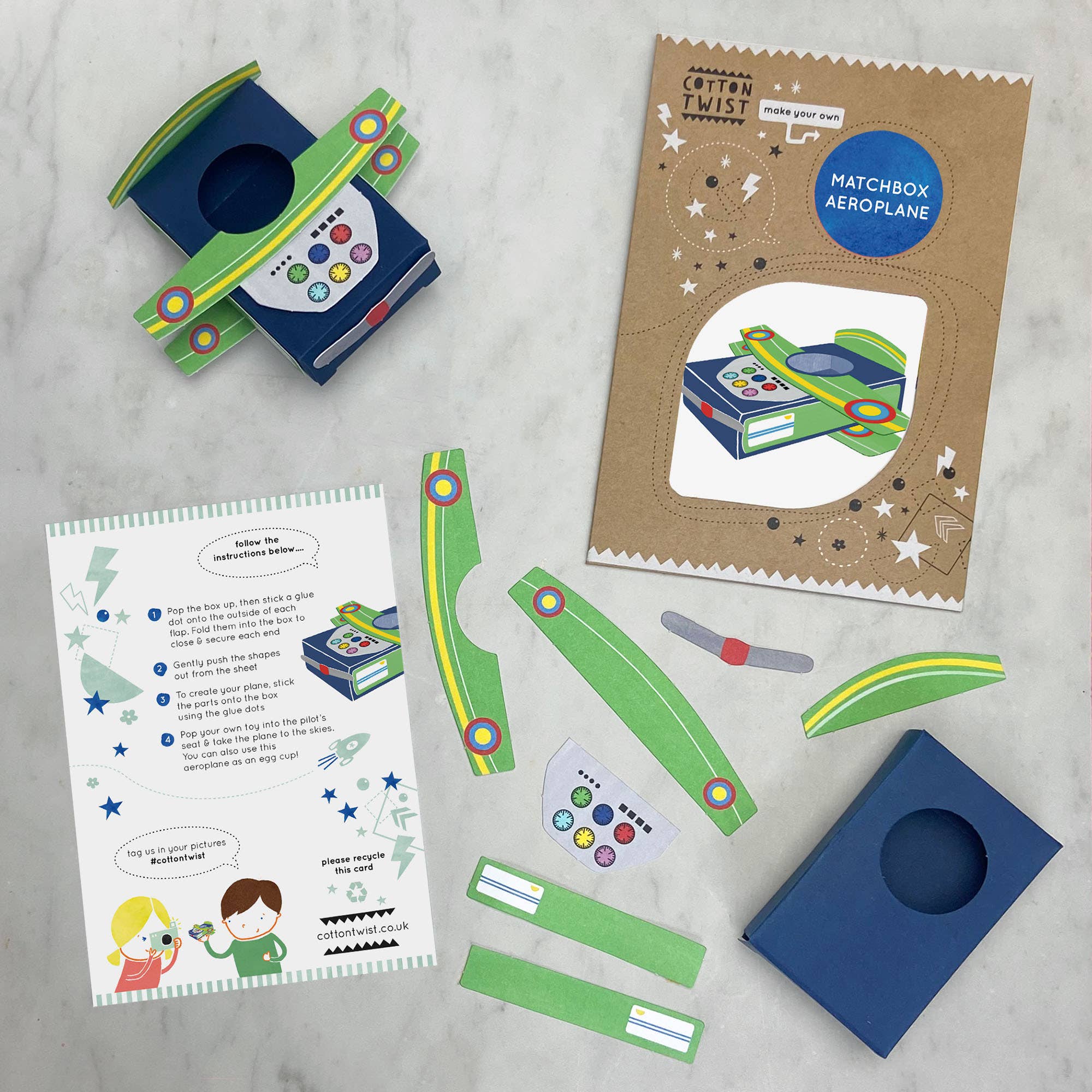 Fabriquez votre propre avion Matchbox  Cotton Twist Fabriquez votre propre avion Matchbox myplayground