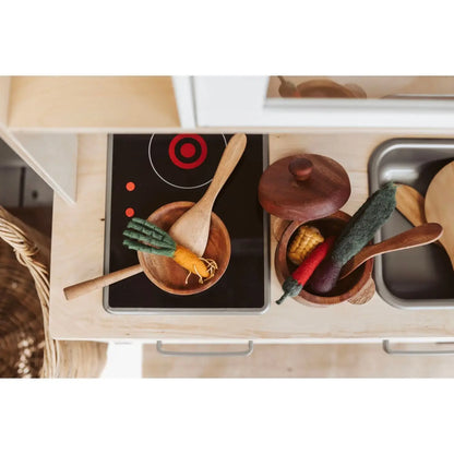 Ensemble de casseroles et poêles en acajou QToys