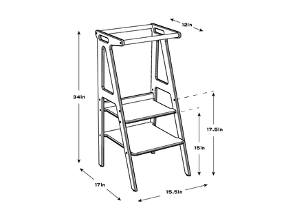 PlayTower Tour en bois pour tout-petits - Jeu Montessori enfant