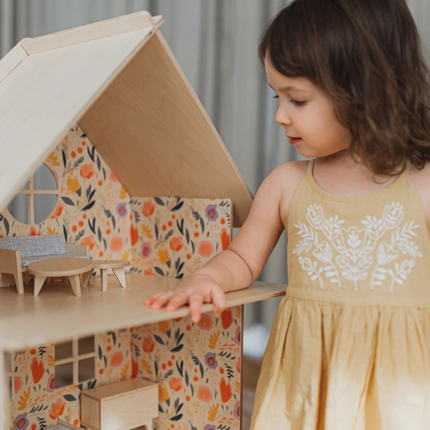 Maison de Poupée en Bois à Trois Étages/Maison de Poupée Moderne - Milin  Milin  myplayground