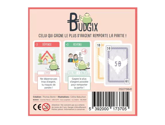 BUDGIX - Le Jeu de Cartes Educatif pour aborder le thème de l'argent avec  les enfants