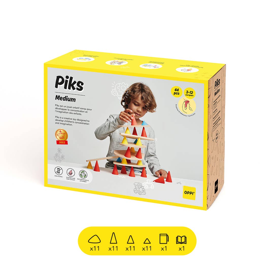 Piks Medium Kit - Jouet en bois de construction éducatif  OPPI Piks Medium Kit - Jouet en bois de construction éducatif myplayground