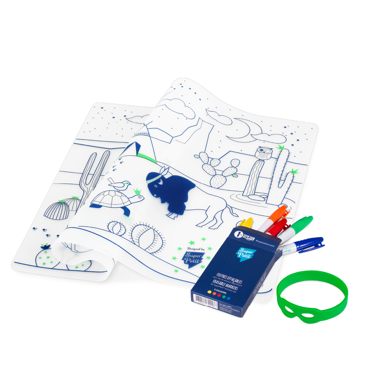Jeu éducatif: Set de table en silicone CACTUS - Réutilisable  SuperPetit Jeu éducatif: Set de table en silicone CACTUS - Réutilisable myplayground