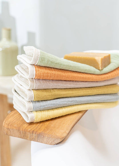 Gant de toilette 100 % coton biologique (paquet de 3) - JASMIN, DESERT & B