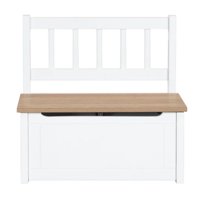 Banc de Coffre Pour Enfants - Coffre à Jouets en Bois Blanc - Roba Kids