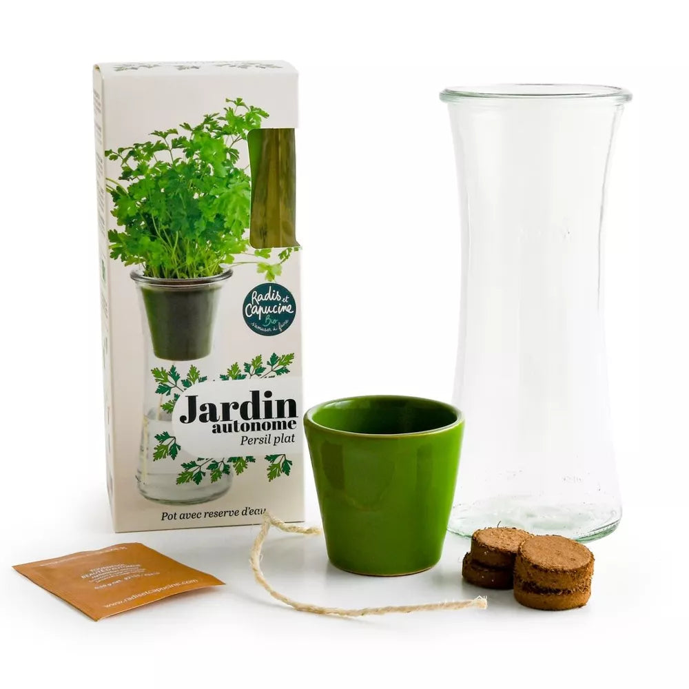 Jardin autonome - Basilic grand vert Bio - Kit créatif de jardinage Enfant  Radis Et Capucine Jardin autonome - Basilic grand vert Bio - Kit créatif de jardinage Enfant myplayground