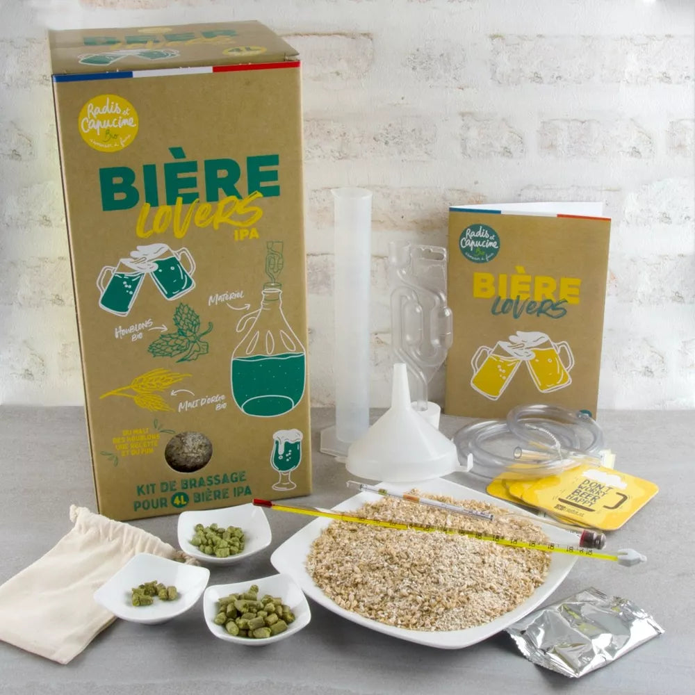 Kit Bière/Beer Lovers IPA* - Malt concassé - RC Bio - Radis et Capucine Kit DIY Radis Et Capucine Kit Bière/Beer Lovers IPA* - Malt concassé - RC Bio - Radis et Capucine myplayground