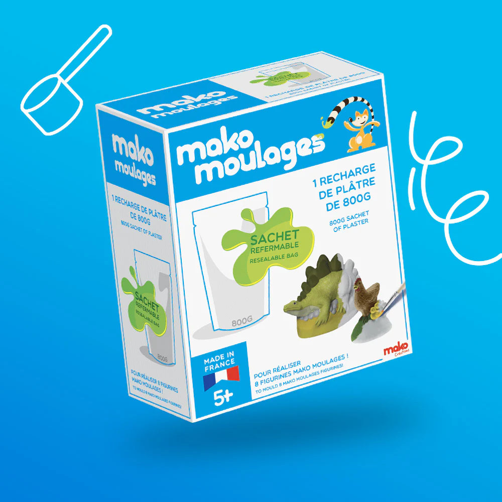 Mako Moulages - Recharge de Plâtre 800g - Mako Création  Mako Créations Mako Moulages - Recharge de Plâtre 800g - Mako Création myplayground