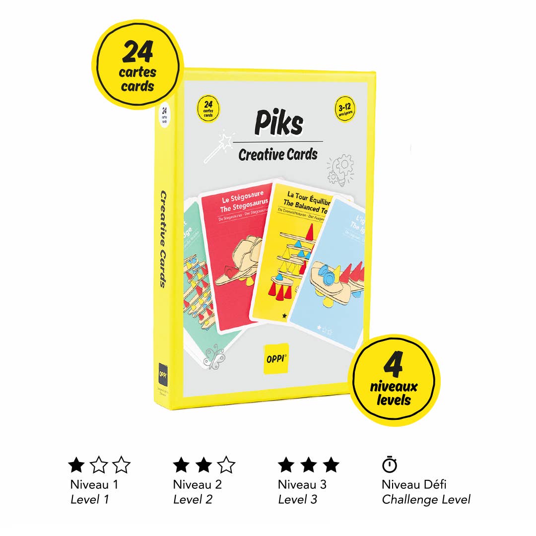 Piks Creative Cards - Pour jouet éducatif de construction  OPPI Piks Creative Cards - Pour jouet éducatif de construction myplayground