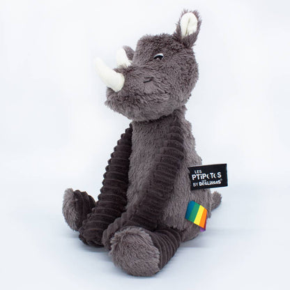 Peluche Les Ptipotos - Gris rhinocéros