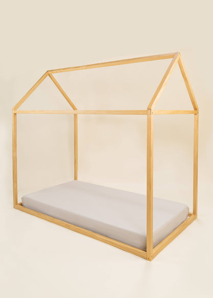 Structure de la maison en bois naturel