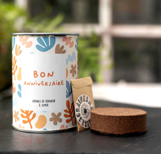 Kit à semer "Bon anniversaire" fabriqué en France