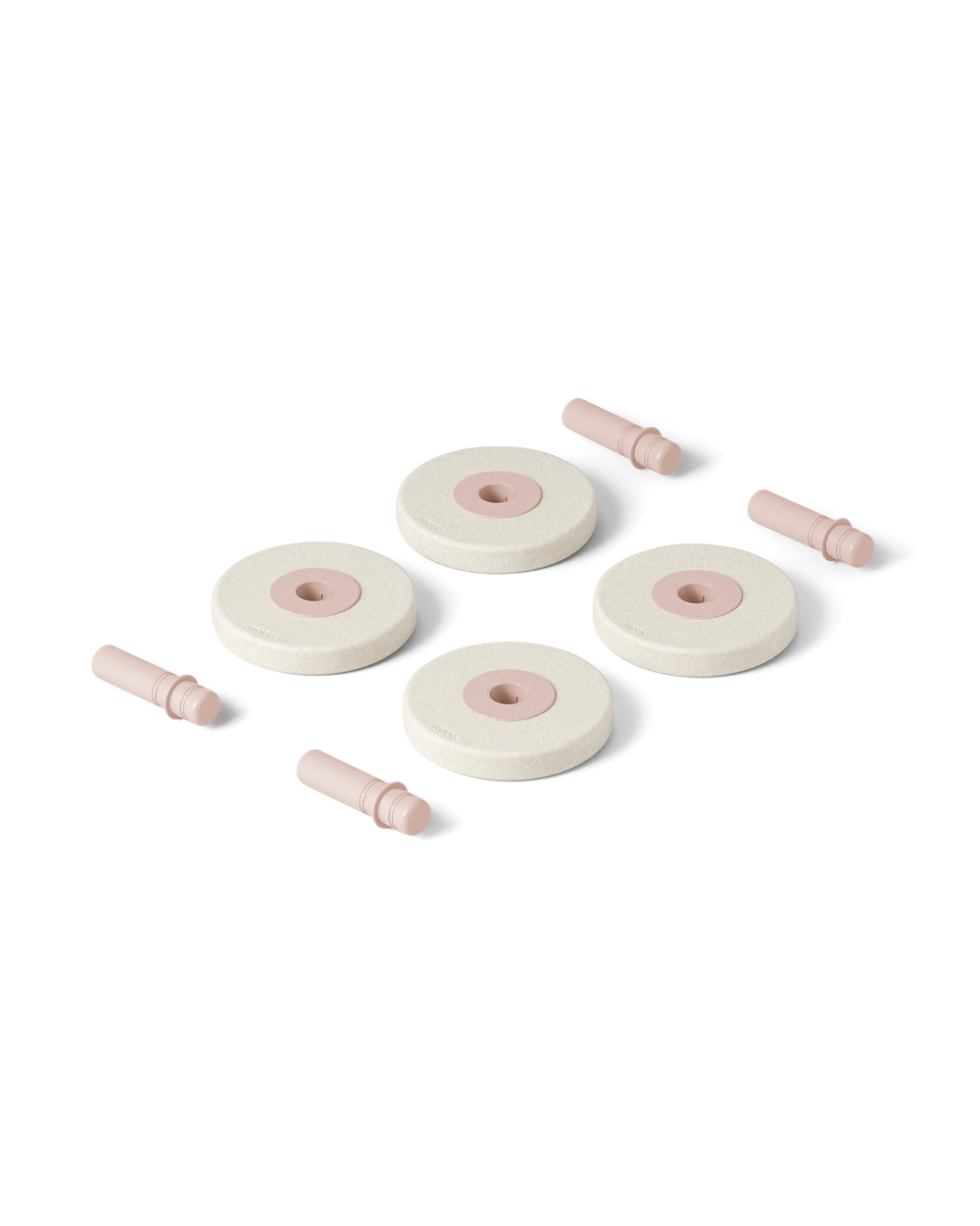 4x roues en mousse - Soft Rose - Modu