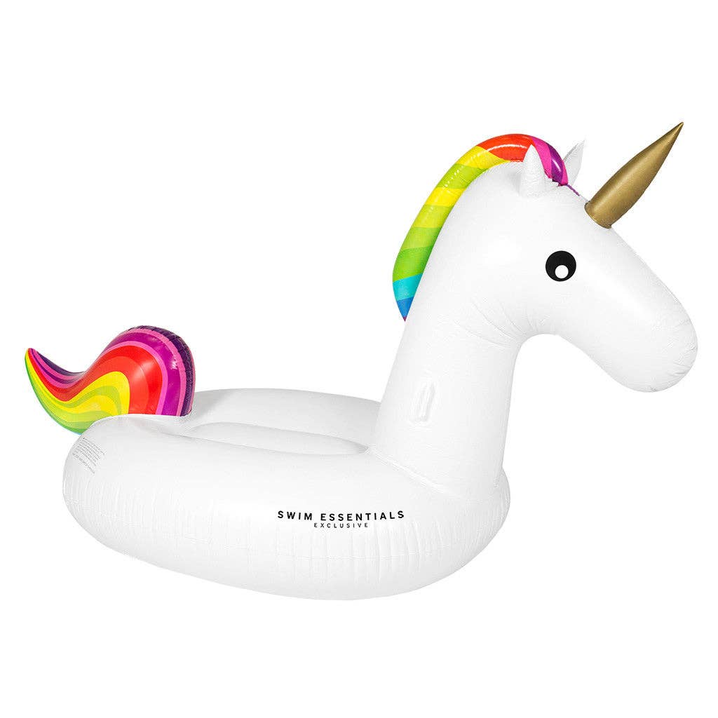 Licorne blanche gonflable XXL - Swim Essentials  Swim Essentials Licorne blanche gonflable XXL - Swim Essentials myplayground