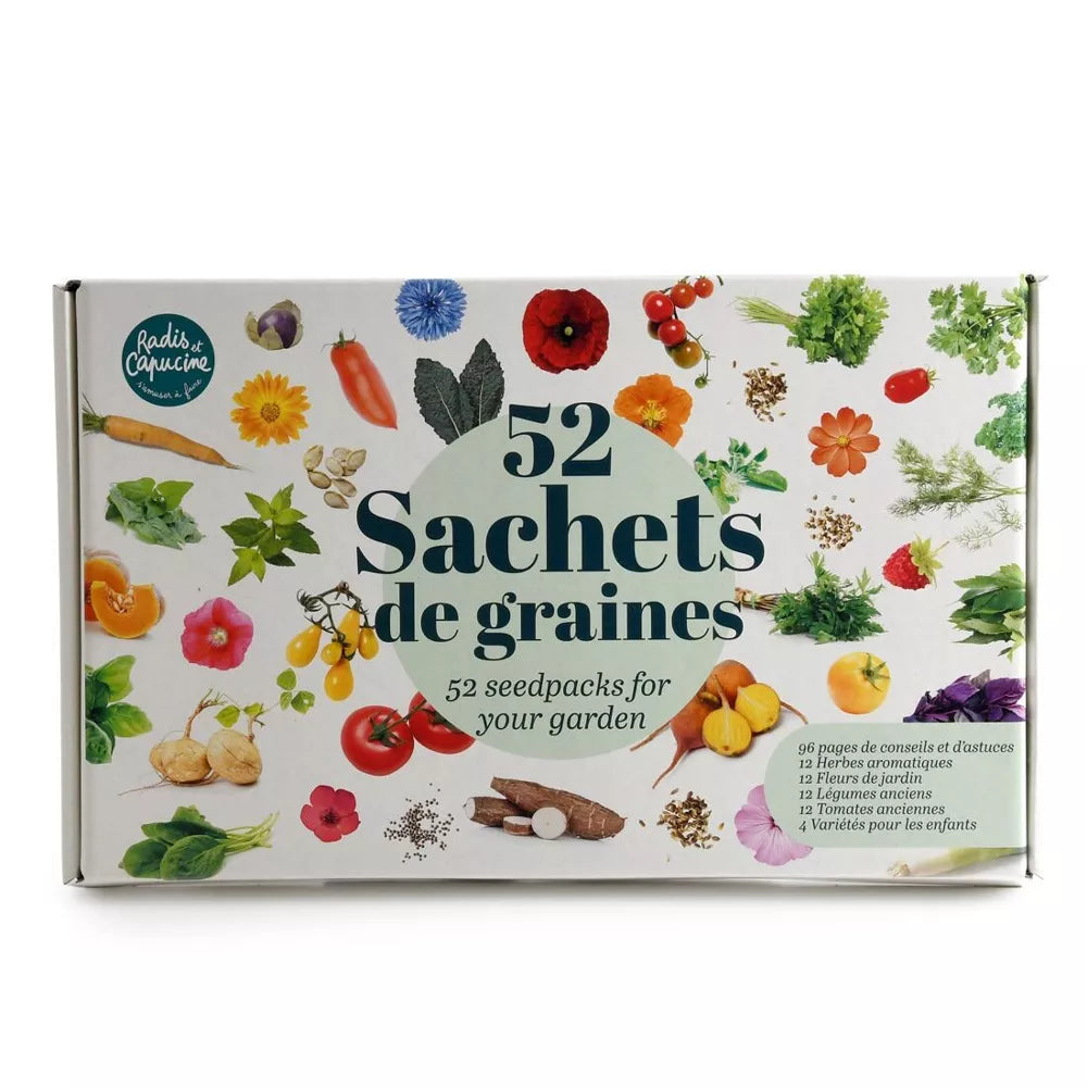 52 sachets de graines jardinage Radis Et Capucine 52 sachets de graines myplayground
