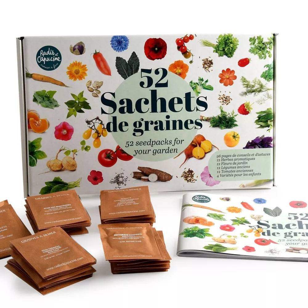 52 sachets de graines jardinage Radis Et Capucine 52 sachets de graines myplayground