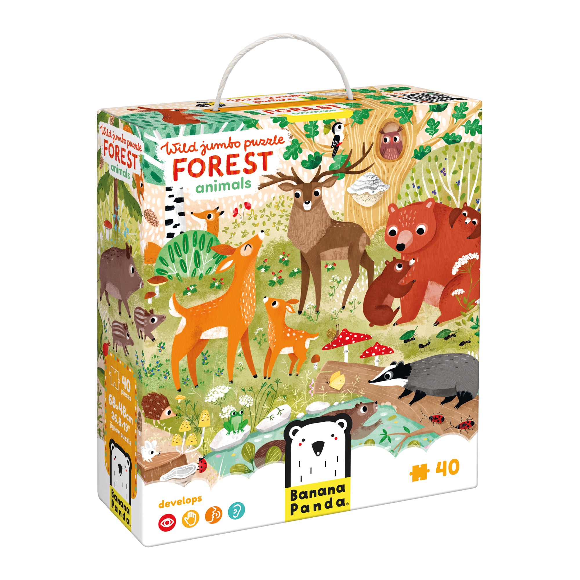 Puzzle Géant Animaux de la Forêt Sauvage - Banana Panda  Banana Panda Puzzle Géant Animaux de la Forêt Sauvage - Banana Panda myplayground