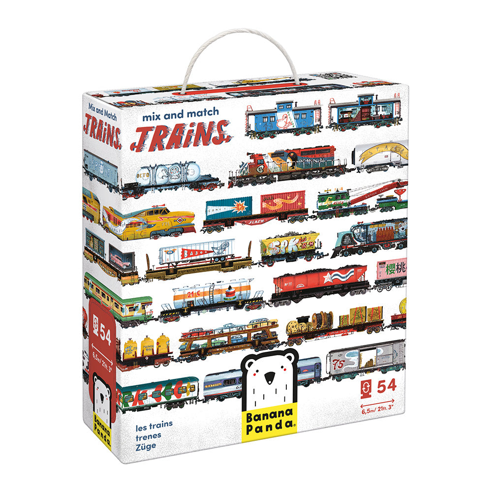 Puzzle Trains Mix et Match - Banana Panda  Banana Panda Puzzle Trains Mix et Match - Banana Panda myplayground