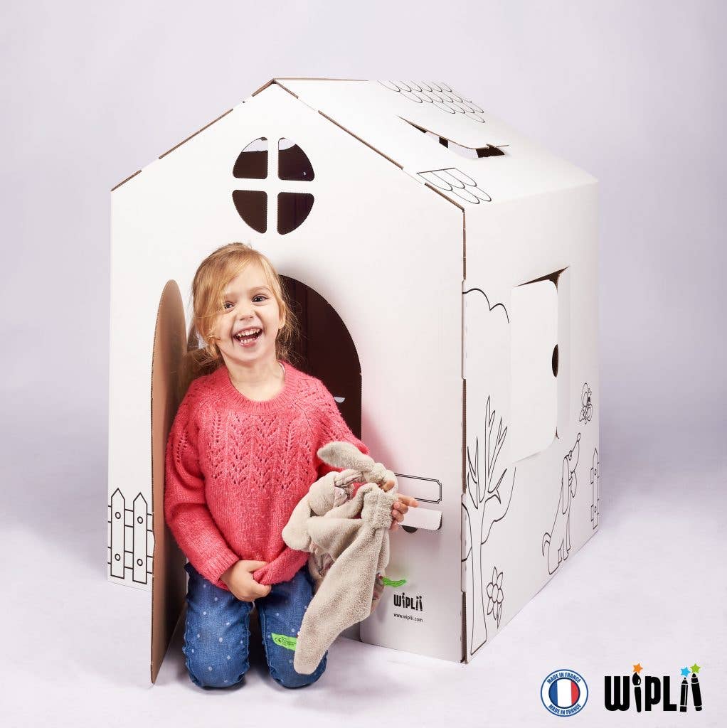 Kit de construction créatif pour enfant : L'incroyable maison en carton  Wiplii Kit de construction créatif pour enfant : L'incroyable maison en carton myplayground