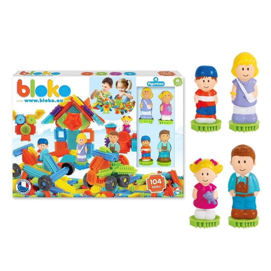Coffret 100 Bloko + 4 Figurines 3D Famille - Bloko  Bloko Coffret 100 Bloko + 4 Figurines 3D Famille - Bloko myplayground