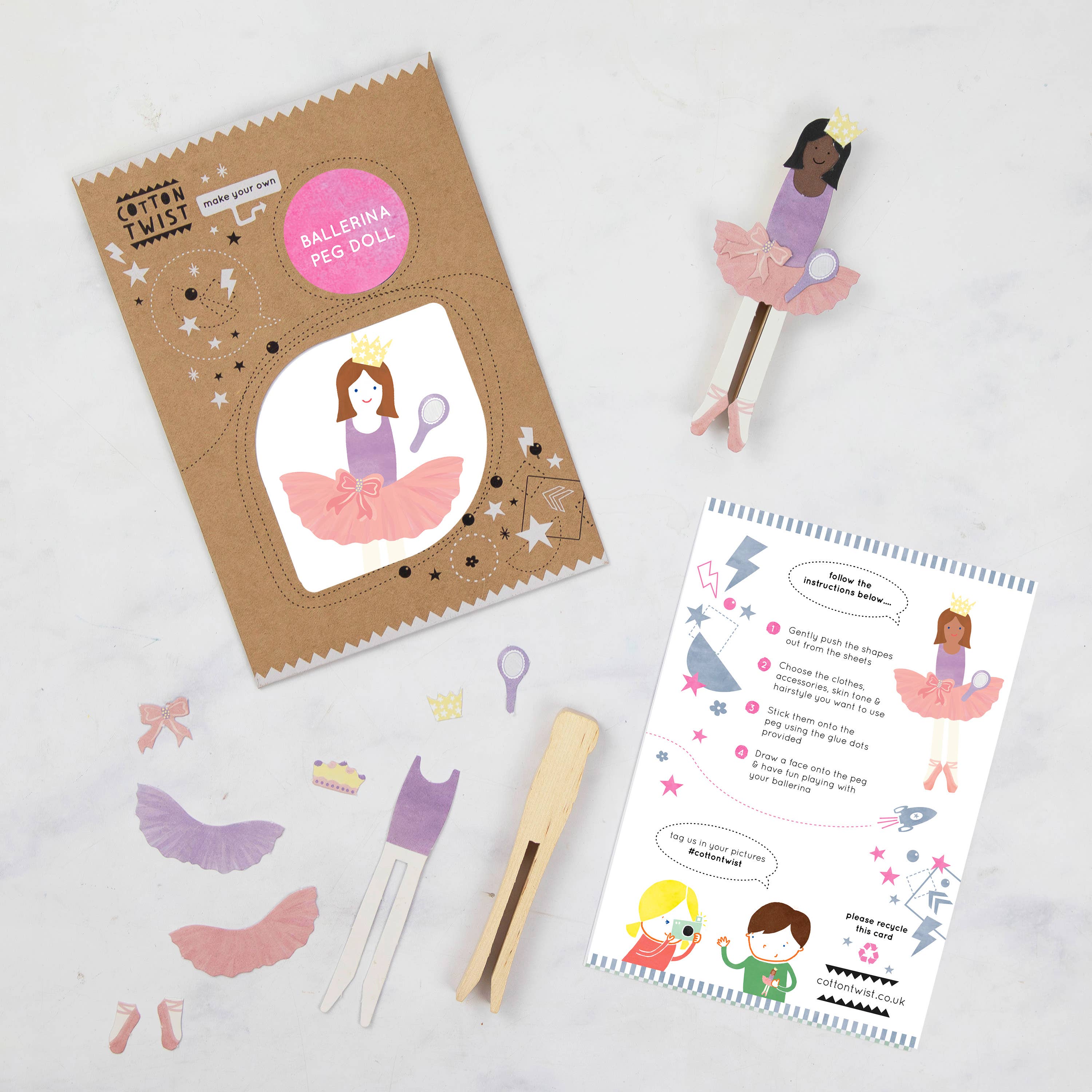 Créez votre propre poupée Ballerina Peg  Cotton Twist Créez votre propre poupée Ballerina Peg myplayground
