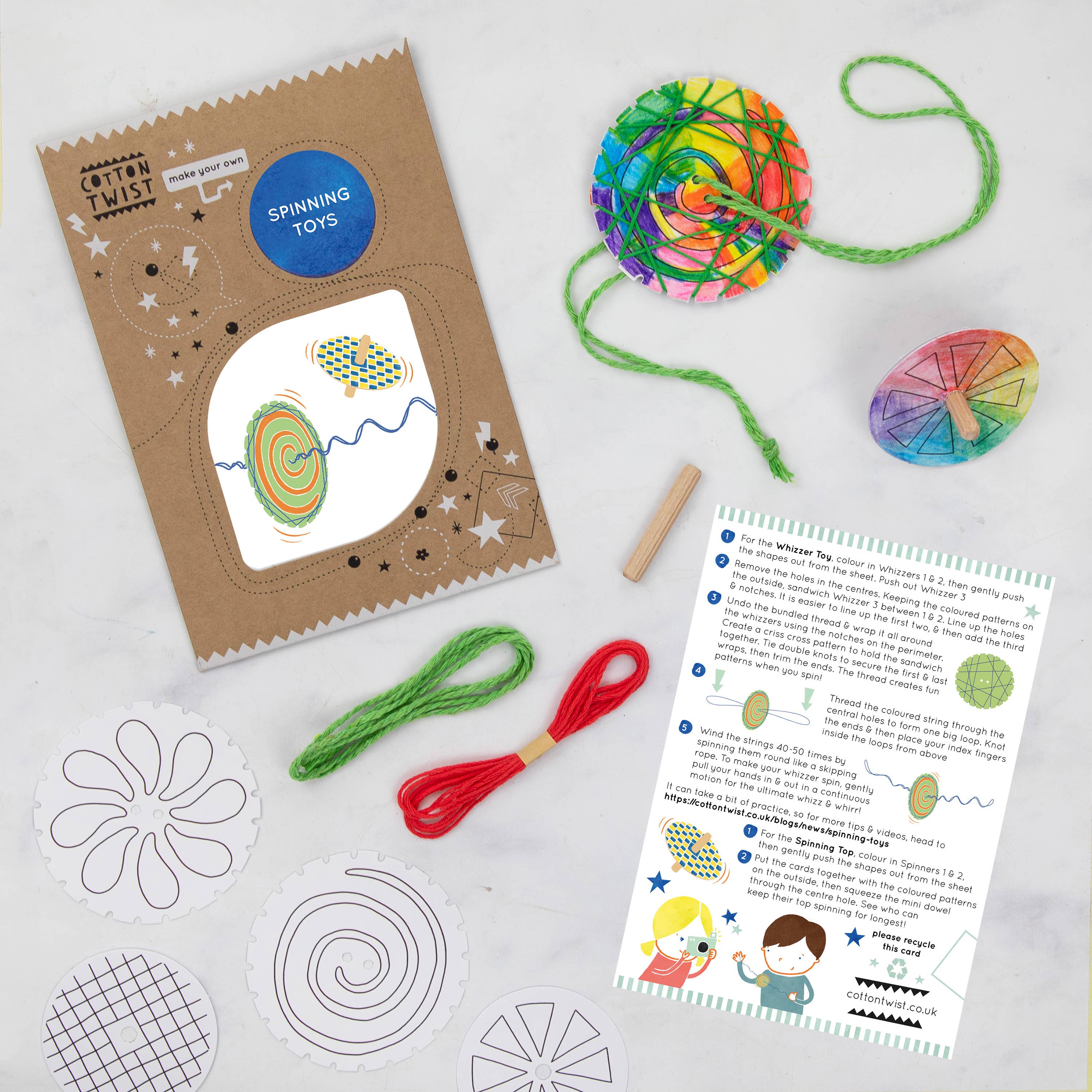 Fabriquez vos propres jouets rotatifs  Cotton Twist Fabriquez vos propres jouets rotatifs myplayground