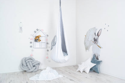 Balançoire Suspendue Cocoon Silver Angel - Accessoire de Jeu pour Enfants