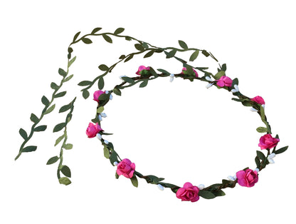 COURONNE DE FEUILLES ET DE FLEURS - Jeu de rôle pour enfant