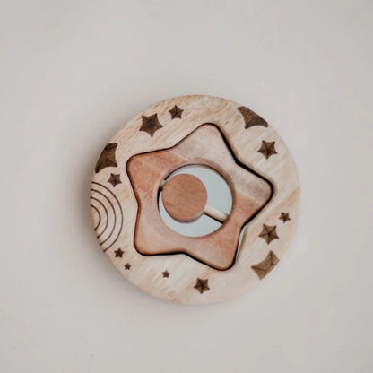 Ensemble hochet en forme d'étoile et miroir pour bébé