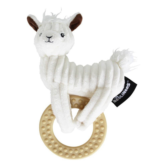 Peluche Muchachos le lama avec anneau à mâcher