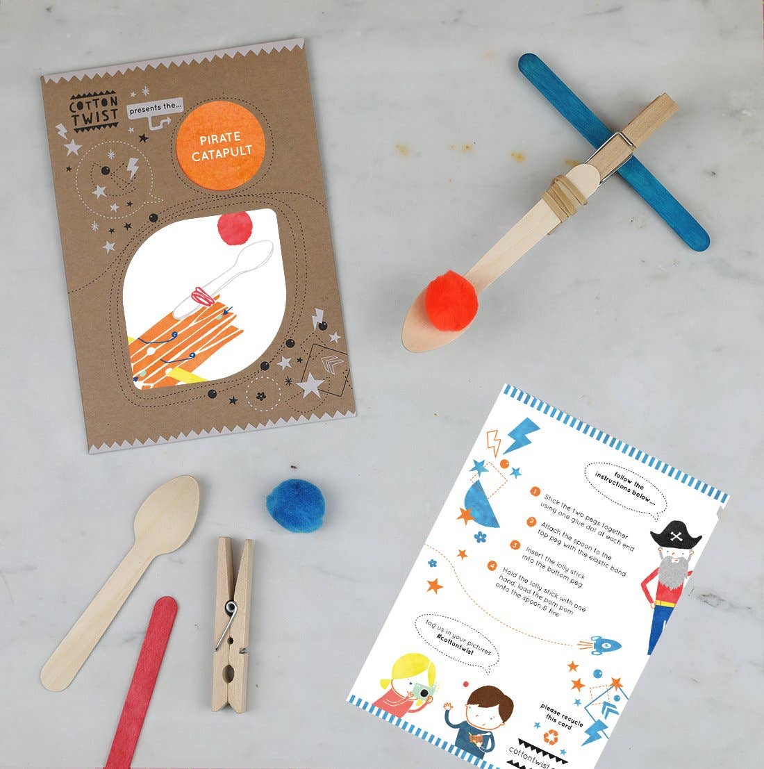 Faites votre propre catapulte pirate  Cotton Twist Faites votre propre catapulte pirate myplayground