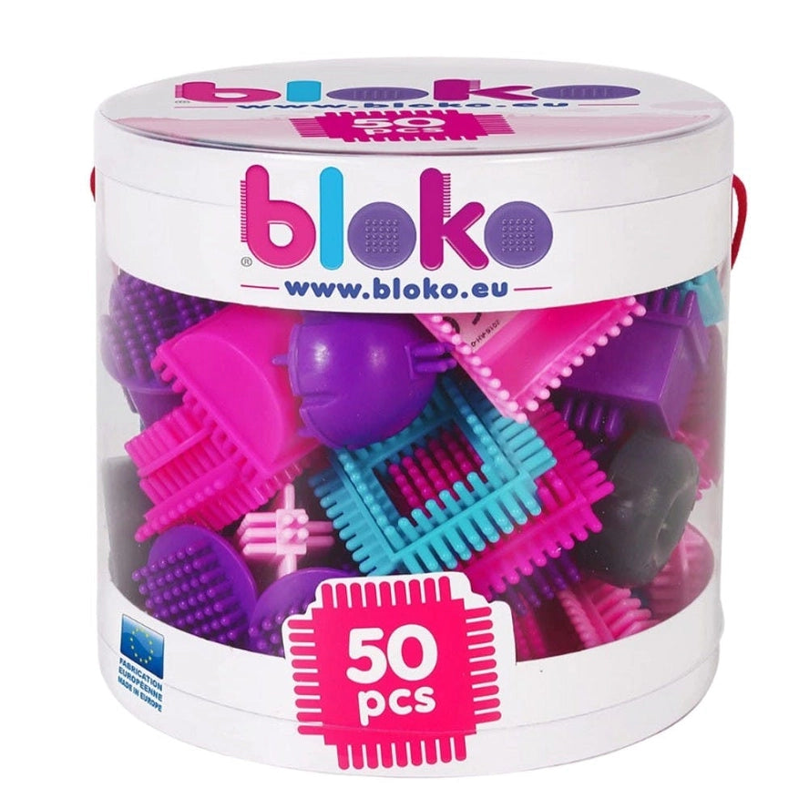Tube 50 Bloko Rose - Jeu de construction - Bloko  Bloko Tube 50 Bloko Rose - Jeu de construction - Bloko myplayground