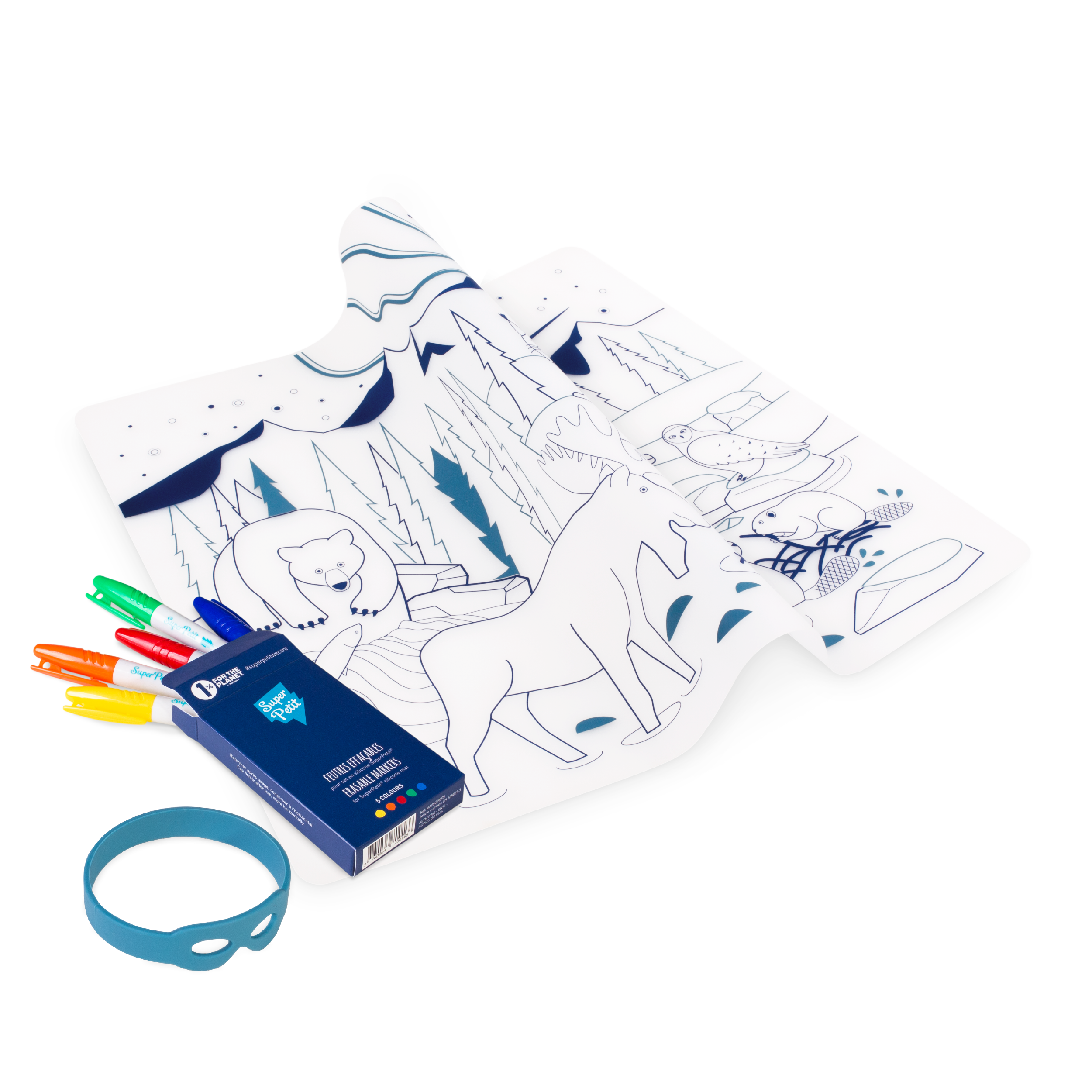 Jeu éducatif: Set de table en silicone BOREAL - Réutilisable  SuperPetit Jeu éducatif: Set de table en silicone BOREAL - Réutilisable myplayground