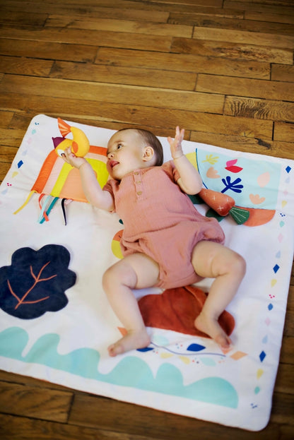 Tapis d'Éveil Gabin Lapin - 80 x 80 cm - Ebulobo