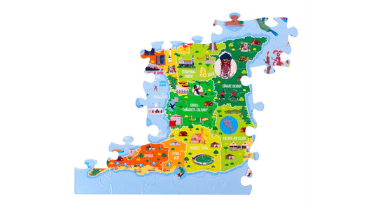 Puzzle de carte de Trinité-et-Tobago - Jeu educatif enfant ( 5 ans et + )