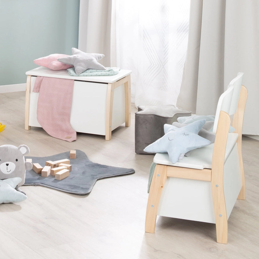 Coffre à Jouets Enfants - Bois Massif Bicolore - Roba Kids  ROBA Coffre à Jouets Enfants - Bois Massif Bicolore - Roba Kids myplayground