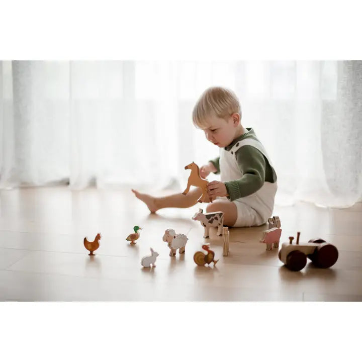 Ensemble de tracteurs et animaux de ferme  QToys USA Ensemble de tracteurs et animaux de ferme myplayground