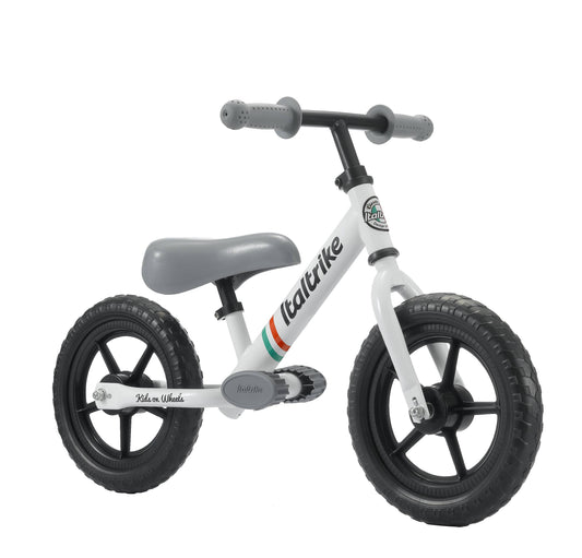 Pista Draisienne Acier, Roues 12 EVA Blanche - Italtrike - Jeu de motricité pour enfant  (2 à 5 ans)