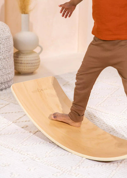 Planche d'équilibre en bois naturel