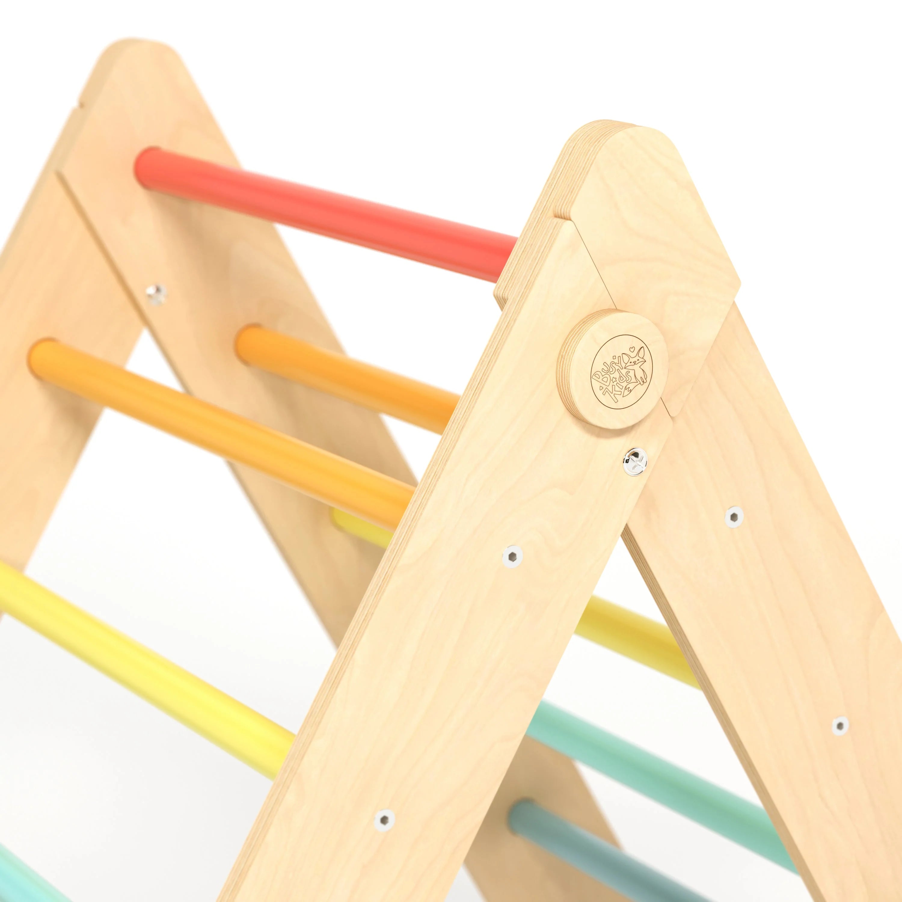 BusyKids - Ensemble (grand) Triangle Pikler + 2 Planches à Double Face + Bascule d'Équilibre Couleur Arc-en-ciel - Bois Natura - 12 à 18 mois  BusyKids BusyKids - Ensemble (grand) Triangle Pikler + 2 Planches à Double Face + Bascule d'Équilibre Couleur Arc-en-ciel - Bois Natura - 12 à 18 mois myplayground