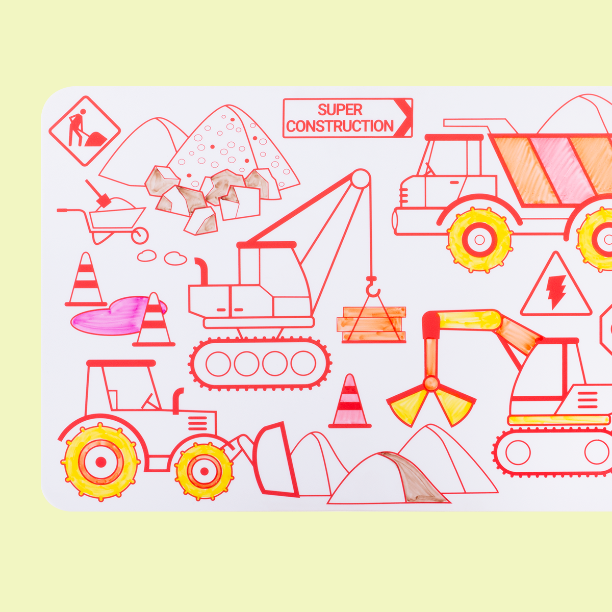 Coloriage éducatif: Mini Playmat 2en1: SUPER CONSTRUCTION  SuperPetit Coloriage éducatif: Mini Playmat 2en1: SUPER CONSTRUCTION myplayground
