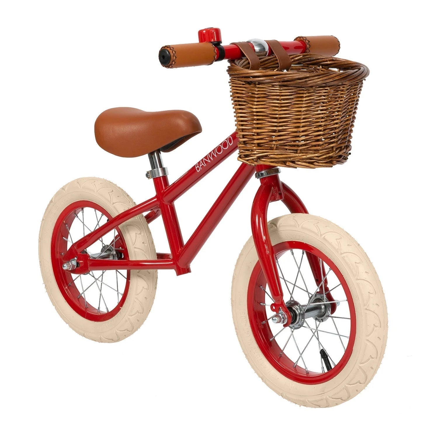 Vélo classique rouge Banwood – Draisienne en bois évolutive pour enfants de 3 à 5 ans